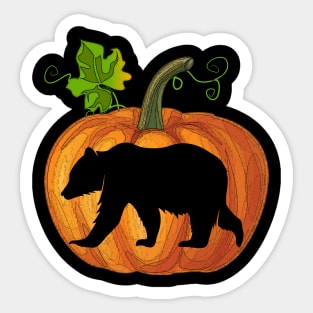 Bear in pumpkin Sticker